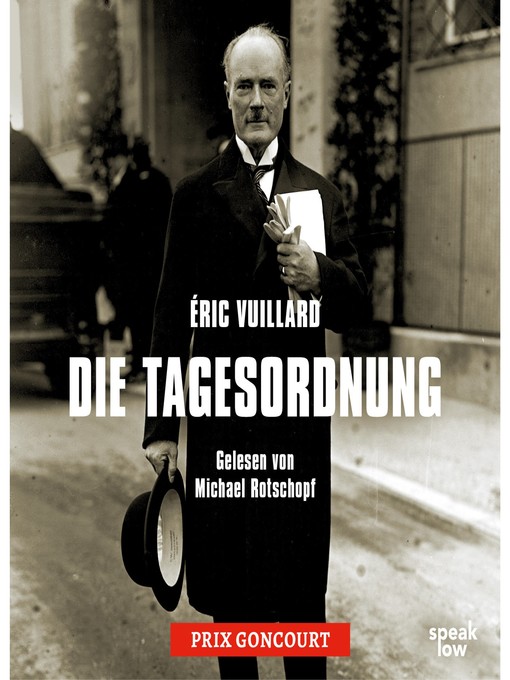 Titeldetails für Die Tagesordnung nach Éric Vuillard - Verfügbar